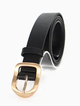Ремень женский, 2.7×105 см, 1 прокол, золотистая пряжка, черный