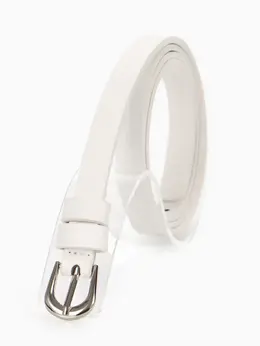 Ремень женский, пряжка металл, 1.4×105 см, белый