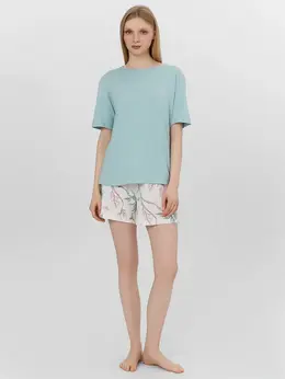 Комплект домашний женский с цветочным принтом