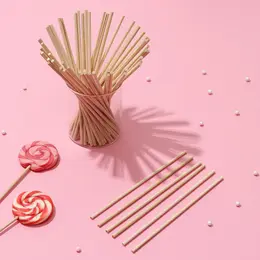 Набор палочек для леденцов, 50 шт., длина палочки 15 см, дерево