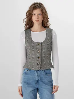 Жилет женский в клетку