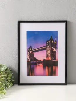 Фоторамка для фото 30×40 см, с паспарту 21×30 см, vivo, черный