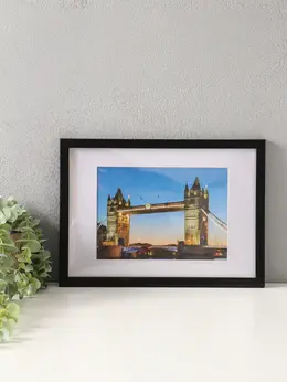 Фоторамка для фото 21×30 см, с паспарту 15×21 см, lumo, черный