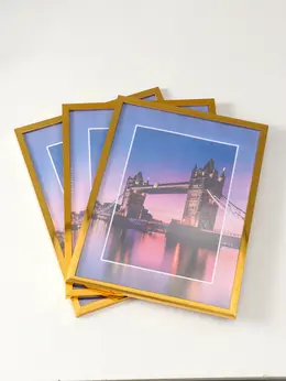 Набор фоторамок для фото 30×40 см lumo, 3 шт., (пластиковый экран), золото