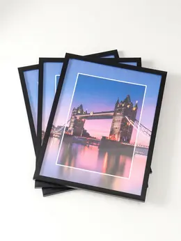 Набор фоторамок для фото 30×40 см lumo, 3 шт., (пластиковый экран), черный