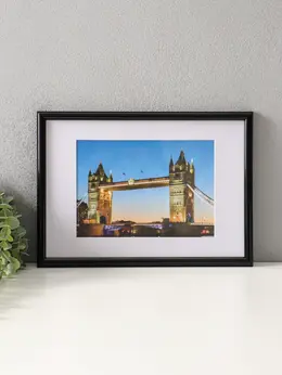 Фоторамка для фото 21×30 см, с паспарту 15×21 см, vivo, черный