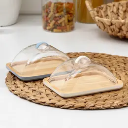 Масленка heaven, 15.5×11.5×7 см, бамбук, крышка пластик, белая Масленка heaven, 15.5×11.5×7 см, бамбук, крышка пластик, белая