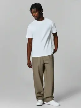 Брюки льняные мужские зеленые