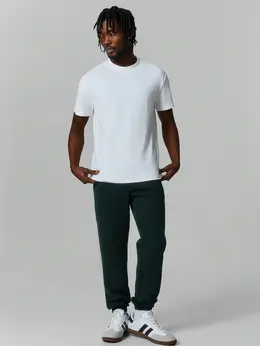 Теплые брюки джоггеры мужские зеленые с начесом