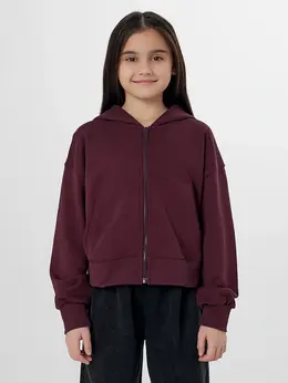 Толстовка для девочек бордовая на молнии Толстовка для девочек бордовая на молнии
