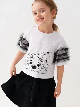 Комплект трикотажный джемпер футболка юбка