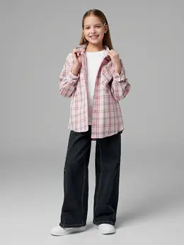 Джинсы для девочек серые wide leg