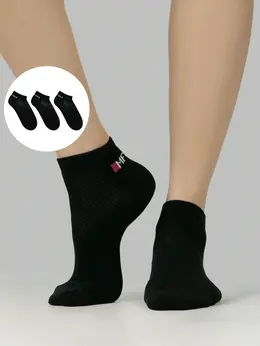 Носки женские черные в наборе, 3 пары