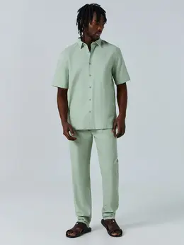 Комплект мужской льняной зеленый