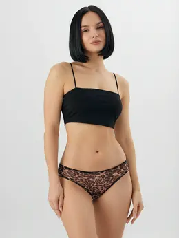 Трусы слипы женские с леопардовым принтом