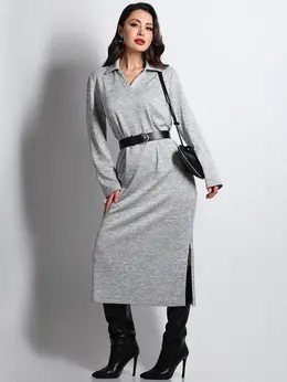 Платье с воротом поло