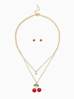 Набор 2 предмета: пуссеты, кулон