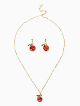 Набор 2 предмета: серьги, кулон