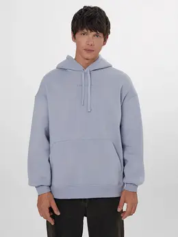 Теплое худи мужское фиолетовое с начесом