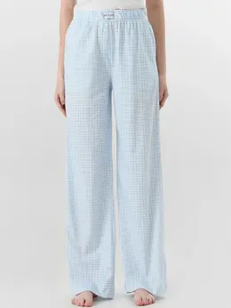 Брюки домашние женские в голубую клетку Брюки домашние женские в голубую клетку