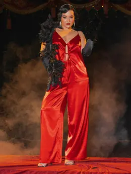 Комплект домашний женский красный Комплект домашний женский красный