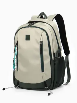 Рюкзак школьный, 2 отделения, 5 карманов, 33×17×47 см, зеленый