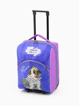 Чемодан детский 34 л (xs) , отдел на молнии, с расширением, сиреневый