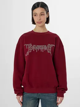 Теплый свитшот женский бордовый с начесом