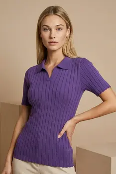 Футболка вязаная поло