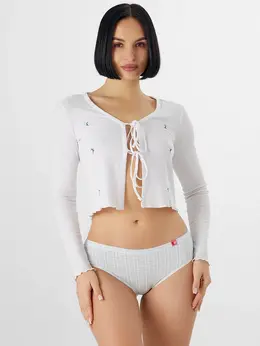 Трусы классические женские голубые в клетку