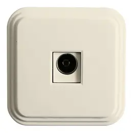 Розетка тв stekker, 75 ом, 5-862мгц, одноместная, слоновая кость, pst00-20-20 (тр-01-бж)