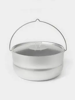 Котелок туристический, 6 л, с крышкой, штампованный алюминий Котелок туристический, 6 л, с крышкой, штампованный алюминий