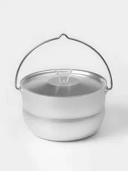 Котелок туристический, 2.5 л, с крышкой, штампованный алюминий Котелок туристический, 2.5 л, с крышкой, штампованный алюминий