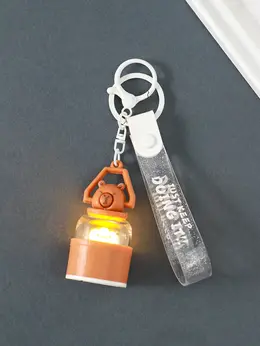 Брелок - фонарик для ключей на кольце с карабином, ремешком