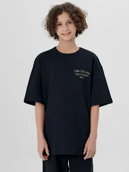 Футболка для мальчиков черная с принтом