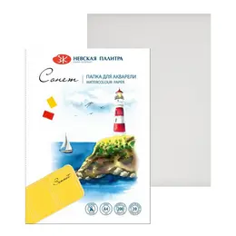 Бумага для акварели в папке а4, зхк
