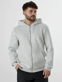 Жакет мужской серый на молнии с начесом