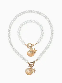 Набор 2 предмета: бусы. браслет