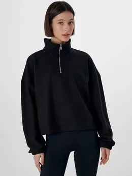 Свитшот женский черный из флиса