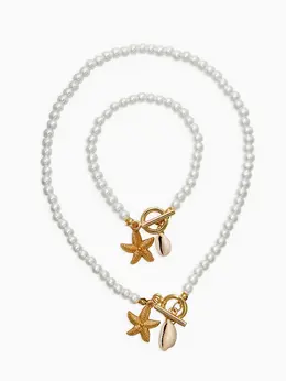 Набор 2 предмета: бусы. браслет