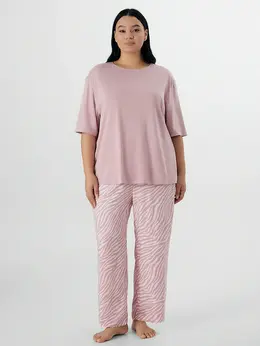 Комплект женский домашний розовый с узором