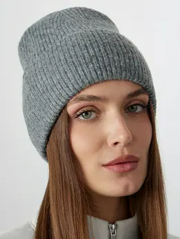 Шапка зимняя женская серая