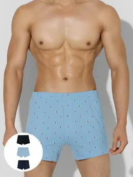 Трусы-шорты мужские в наборе, 3 шт