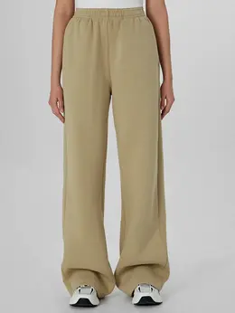 Теплые брюки для девочек зеленые с начесом