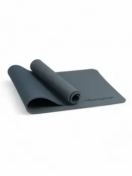 Коврик для фитнеса и йоги onlytop, 183×61×0.8 см, графитовый/темно-серый Коврик для фитнеса и йоги onlytop, 183×61×0.8 см, графитовый/темно-серый