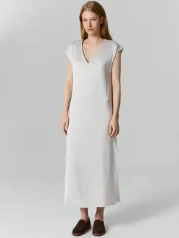 Платье макси женское серое