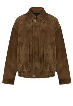 Замшевый бомбер THE REAL BASE