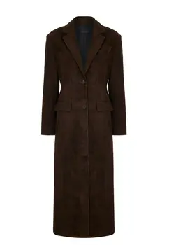 Замшевое пальто THE REAL BASE