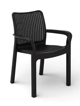 Стул садовый rattan, 50.6×58×83.3 см, пластиковый, цвет горький шоколад Стул садовый rattan, 50.6×58×83.3 см, пластиковый, цвет горький шоколад