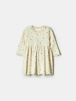 Трикотажное платье в горошек для малышей